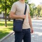 No Limits Men's Crossbody Bag with Adjustable Shoulder Strap, Waterproof, Soft-Touch, Orange Lining, Multi-Pocket, … — view 9