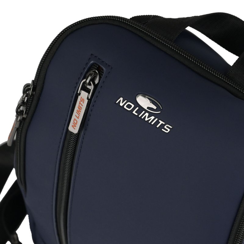 No Limits Herren Einschulter-Rucksack, Wasserdicht, Verstellbar, Soft-Touch, Orangefarbenes Futter — Detail