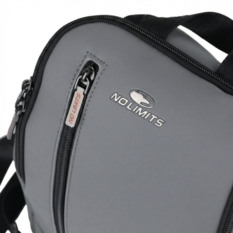 No Limits Herren Einschulter-Rucksack, Wasserdicht, Verstellbar, Soft-Touch, Orangefarbenes Futter — Ansicht 10
