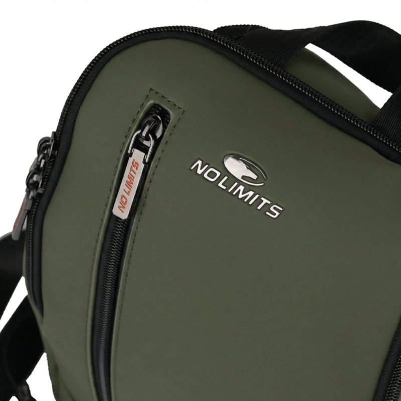 No Limits Herren Einschulter-Rucksack, Wasserdicht, Verstellbar, Soft-Touch, Orangefarbenes Futter — Ansicht 15