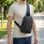 No Limits Sac à Dos Monobretelle Homme Imperméable, Bandoulière Réglable, Effet Soft-Touch et Doublure Orange — vue 17