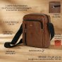 No Limits Men's Crossbody Bag, Adjustable Shoulder Strap, Waterproof, Orange Lining, Faux Leather, Small — view 7