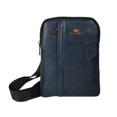 No Limits Sacoche Homme à Bandoulière Réglable, Imperméable, avec Doublure Orange, en Cuir Synthétique, Grande