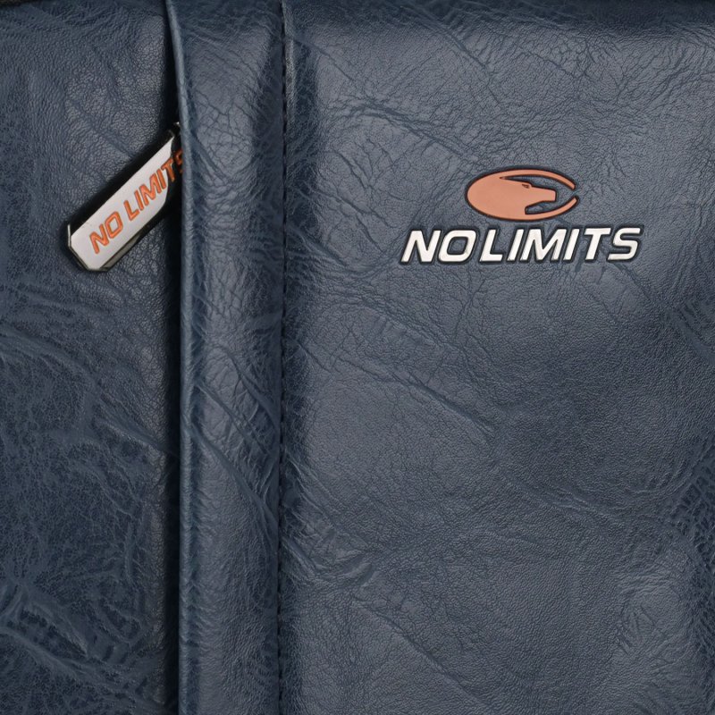 No Limits Bolso Bandolera para Hombre Ajustable, Impermeable, con Forro Naranja, de Piel Sintética, G… — detalle del logotipo