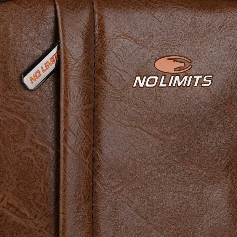 No Limits Sacoche Homme à Bandoulière Réglable, Imperméable, avec Doublure Orange, en Cuir Synthétique, Grande — vue 12