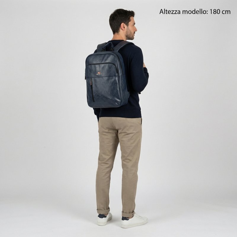No Limits Mochila Porta PC/Portátil Hombre y Mujer en Piel Sintética, Impermeable con Forro Naranja — vista 11