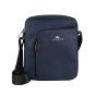 No Limits Men's Crossbody Bag, Adjustable Strap, Waterproof, Multiple Pockets, Orange Lining, Faux Leather, Me… — logo detail
