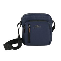 No Limits Men's Crossbody Bag, Adjustable Strap, Waterproof, Multiple Pockets, Orange Lining, Faux Leather, Small