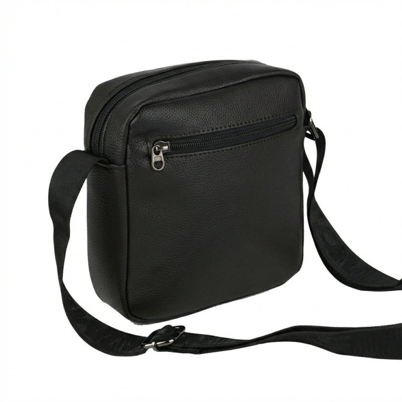 No Limits Men's Crossbody Bag, Adjustable Strap, Waterproof, Multiple Pockets, Orange Lining, Faux Leather, Small — view 9