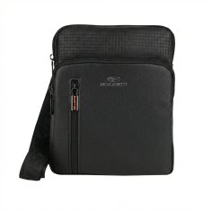 No Limits Bolso Bandolera para Hombre Ajustable, Impermeable, con Bolsillos Múltiples y Forro Naranja, de Piel Sintética, Gr…