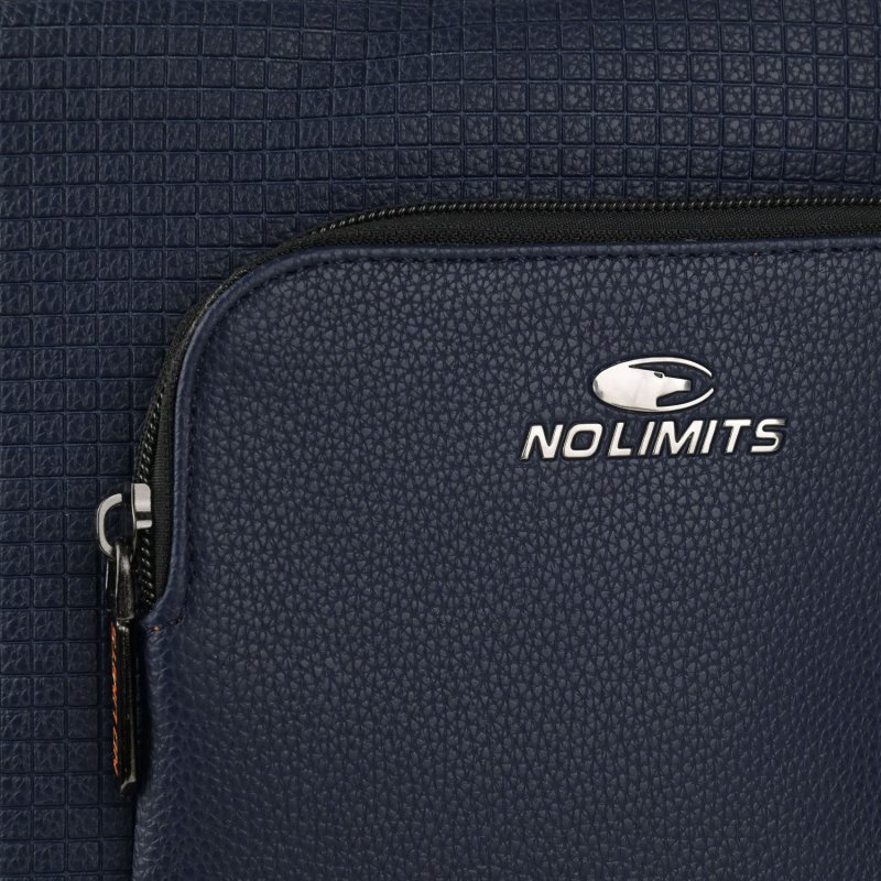 No Limits Sacoche Homme à Bandoulière Réglable, Imperméable, avec Doublure Orange, en Cuir Synthétique, Grande Fine — vue 10