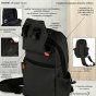 No Limits Sac à Dos Monobretelle Homme Imperméable, Sac à Dos Sportif Monobretelle avec Bandoulière Réglable e… — vue arrière