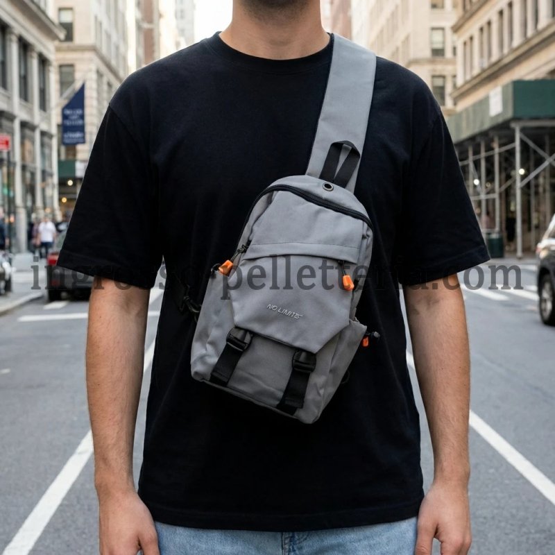 No Limits Men's Sling Backpack, Waterproof, Sporty, Adjustable Strap, Anti-Theft Pocket — view 9