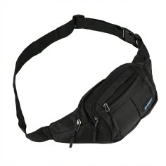NO LIMITS Sac Banane Sportif en Tissu Anti-rayures, 4 Poches Zippées, Ceinture Réglable 90 cm