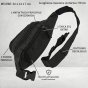 NO LIMITS Sports Belt Bag in Scratch-Resistant Fabric, 4 Zip Pockets, Adjustable 90cm Strap — front view