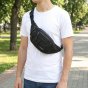 NO LIMITS Sportliche Gürteltasche aus kratzfestem Gewebe, 4 Reißverschlusstaschen, verstellbarer Gurt 90 cm — Rückansicht