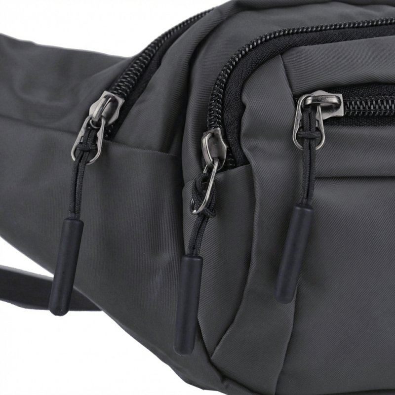 NO LIMITS Sac Banane Sportif en Tissu Anti-rayures, 4 Poches Zippées, Ceinture Réglable 90 cm — vue 8