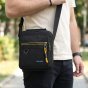 No Limits Herren-Umhängetasche, Verstellbar, Kratzfester Stoff, Sportlich, Multi-Tasche, Multifunktionshaken — Rückansicht