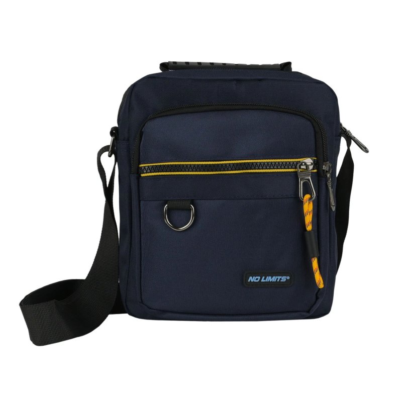 No Limits Bolso Bandolera para Hombre Ajustable, en Tejido Antiarañazos, Diseño Deportivo, Multibolsi… — detalle del logotipo