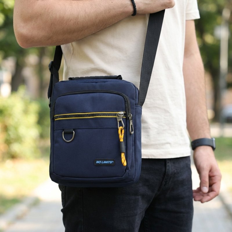 No Limits Bolso Bandolera para Hombre Ajustable, en Tejido Antiarañazos, Diseño Deportivo, Multibolsillo con Ganch… — vista 8