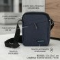 No Limits Men's Crossbody Bag with Adjustable Strap, Scratch-Resistant Fabric, Sporty Design, Multi-Pocket — logo detail
