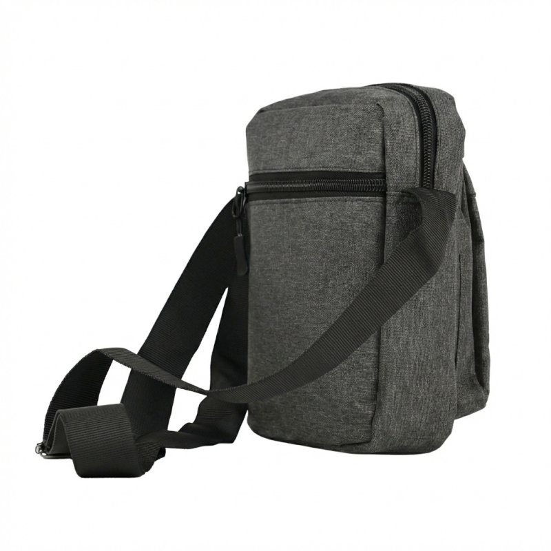 No Limits Men's Crossbody Bag with Adjustable Strap, Scratch-Resistant Fabric, Sporty Design, Multi-Pocket — logo detail