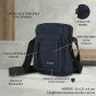 No Limits Men's Crossbody Bag with Adjustable Strap, Scratch-Resistant Fabric, Sporty Design, Multi-Pocket — view 8