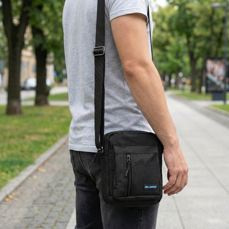 Sacoche Homme No Limits à Bandoulière Réglable, en Tissu Anti-rayures, Design Sportif, Multipoches — vue 15