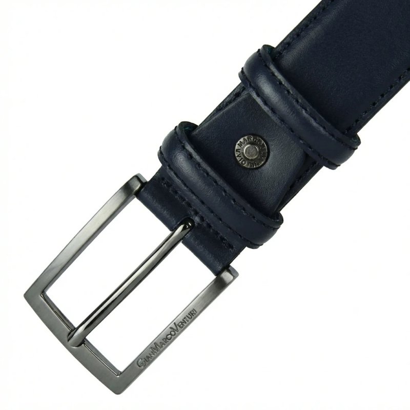 Gianmarco Venturi Men's Belt in Genuine Leather, Made in Italy, Can Be Shortened 1002 — view 12