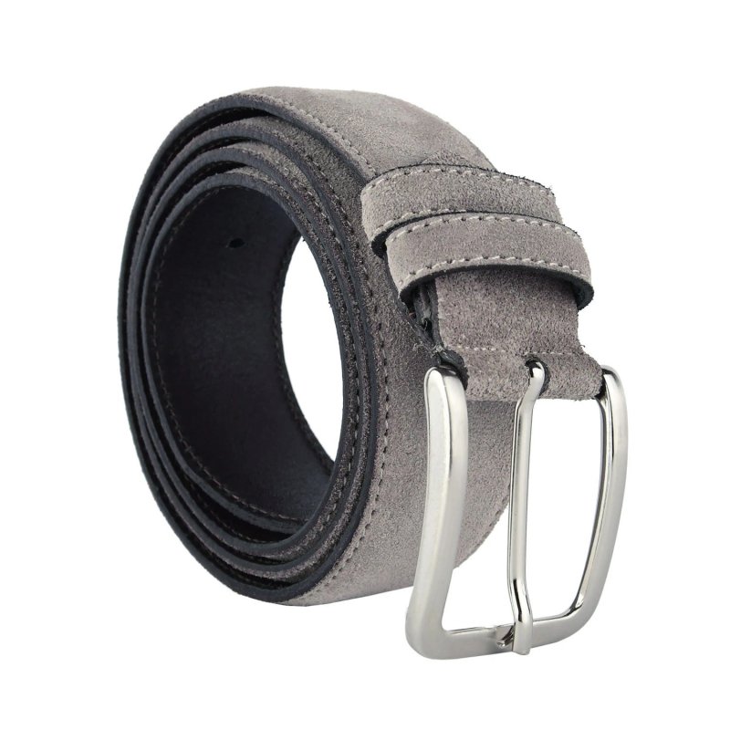GreSel Ceinture en Daim Homme et Femme, Cuir Véritable, Made in Italy, Raccourcissable — vue 25