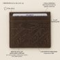 No Limits Slim Credit Card Holder in Genuine Leather, Aged Effect, Men's and Women's, With Box — back view