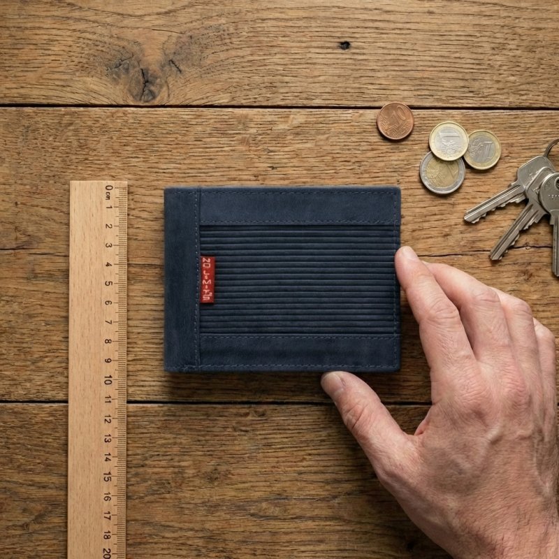 No Limits Men's Wallet in Genuine Leather, Nabuk Effect Ribbed Design, with Card Holder, With Box — inside