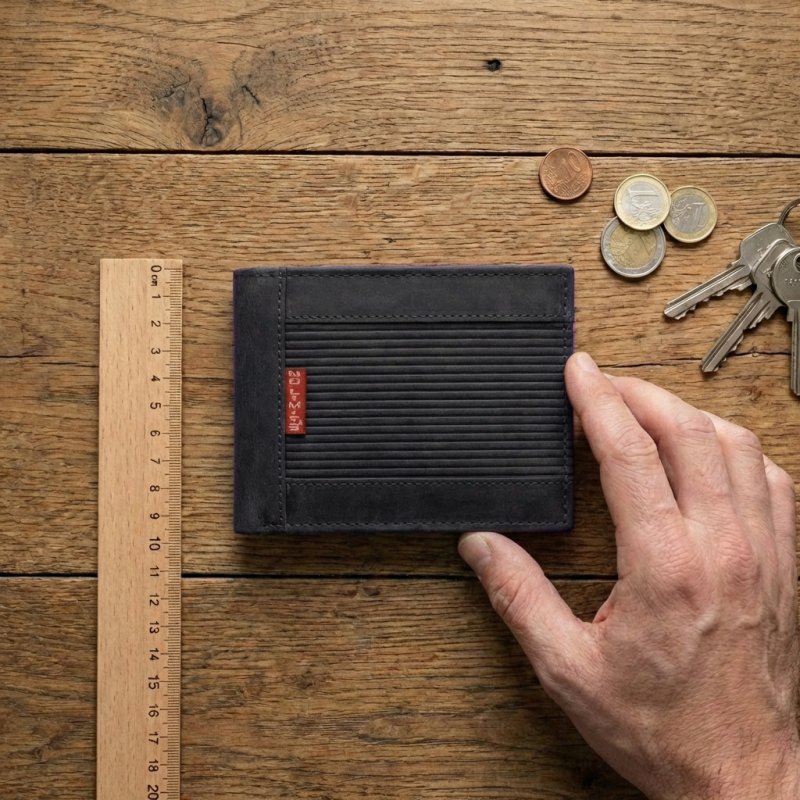 No Limits Portefeuille Homme en Cuir Véritable Effet Nabuk Design à Côtes, avec Porte-Cartes, avec Boîte — vue 9