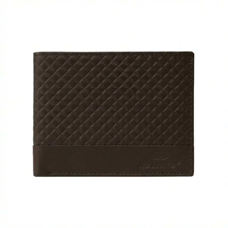 No Limits Men's Genuine Leather Wallet, Elegant Woven Design, With Wooden Gift Box — view 9