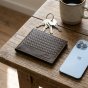 No Limits Men's Genuine Leather Wallet, Elegant Woven Design, With Wooden Gift Box — view 12
