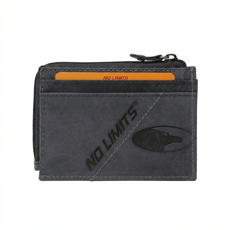 No Limits Credit Card Holder Wallet, Genuine Leather Aged Vintage Style, Men Women, With Box — view 16