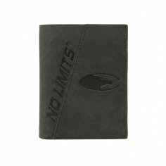 No Limits Cartera de Hombre Vertical, en Piel Auténtica Efecto Envejecido Estilo Vintage, Con Monedero, con Caja 2