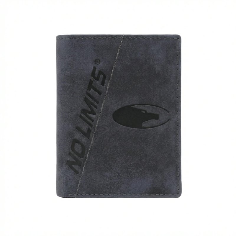 No Limits Cartera de Hombre Vertical, en Piel Auténtica Efecto Envejecido Estilo Vintage, Con Monedero, con Caja — vista 16