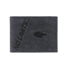 No Limits Cartera de Hombre En Piel Auténtica Efecto Envejecido Estilo Vintage, Con Monedero, con Caja