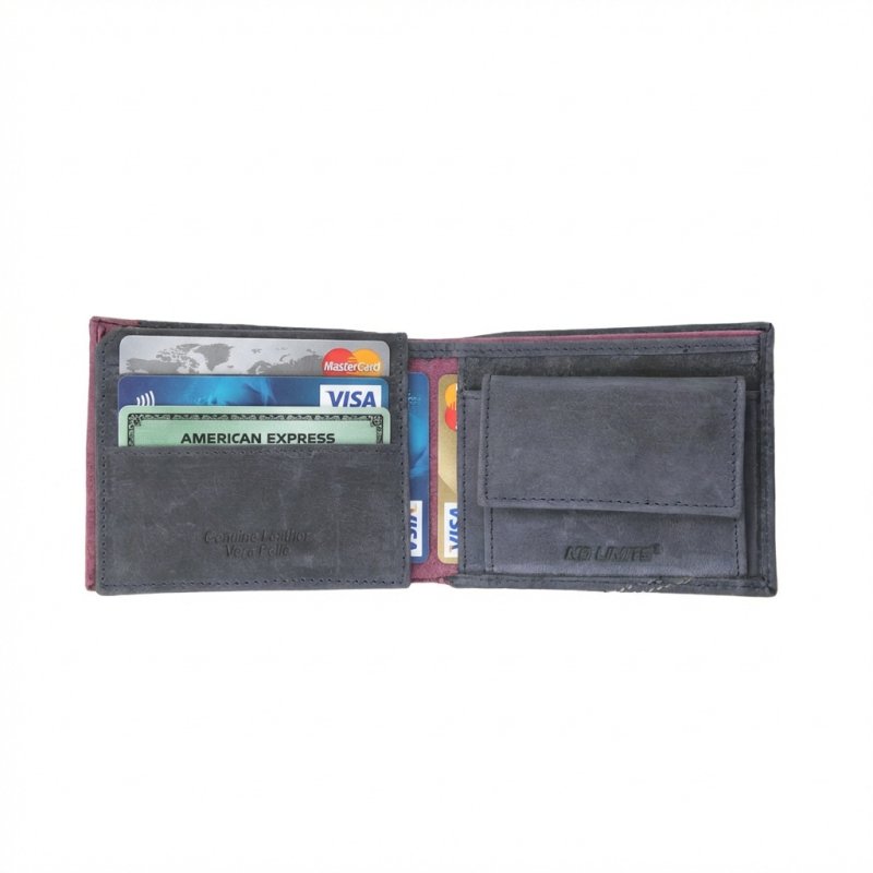 No Limits Men's Genuine Leather Wallet, Aged-Effect Urban Vintage Design, With Box — view 21