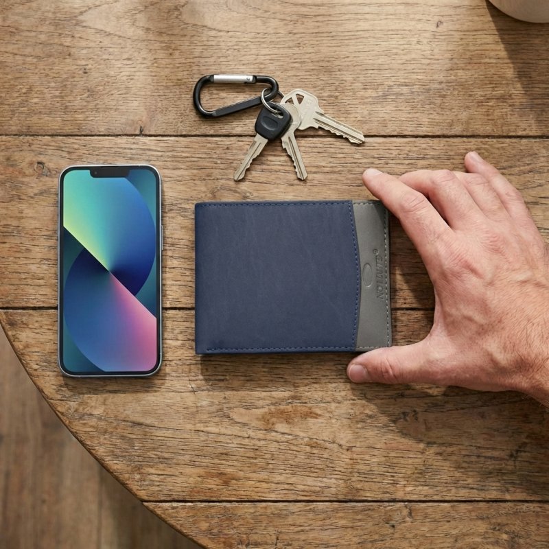 No Limits Herren-Geldbörse aus Echtleder, Elegantes Bifold, Schlankes Zweifarbiges Design, mit Box — Ansicht 20