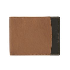 No Limits Cartera de Hombre En Piel Auténtica, Bifold Elegante, Diseño Fino Bicolor, ULTRASLIM Con Monedero, con Caja