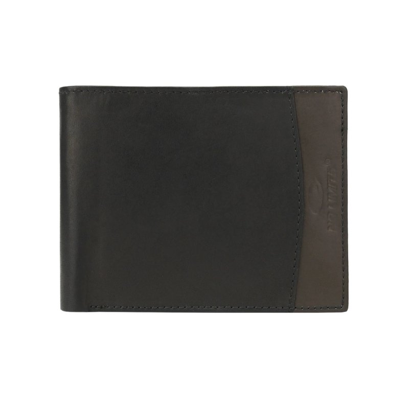 No Limits Cartera de Hombre En Piel Auténtica, Bifold Elegante, Diseño Fino Bicolor, ULTRASLIM Con Mo… — detalle del logotipo