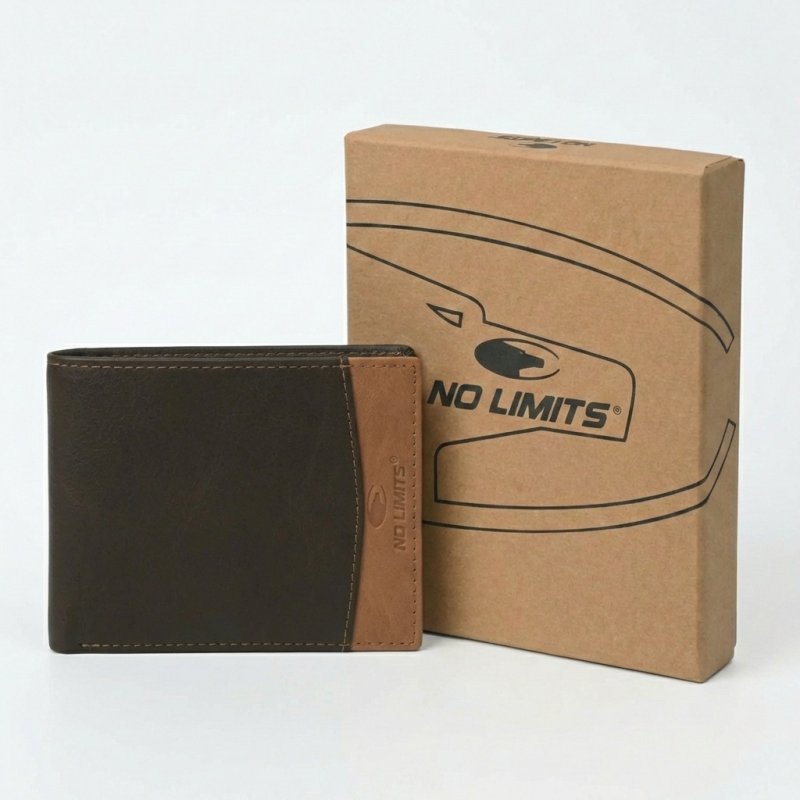 No Limits Herren-Geldbörse aus Echtleder, Elegantes Bifold, Schlankes Zweifarbiges Design, ULTRASLIM Mit Münzfa… — Ansicht 15