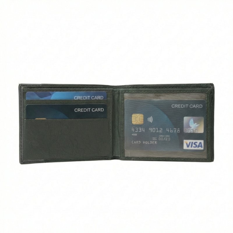 No Limits Men's Genuine Leather Wallet, Elegant Bifold, Slim Two-Tone Design, Ultraslim With Coin Pocket, With Box — view 17