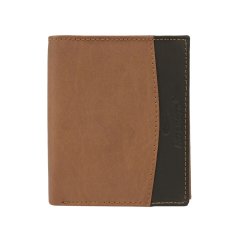 No Limits Herren-Geldbörse Vertikal aus Echtleder, Elegantes Bifold, Schlankes Zweifarbiges Design, Mit Münzfach, mit Box