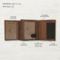 No Limits Herren-Geldbörse Vertikal aus Echtleder, Elegantes Bifold, Schlankes Zweifarbiges Design, Mit Münzf… — Innenansicht