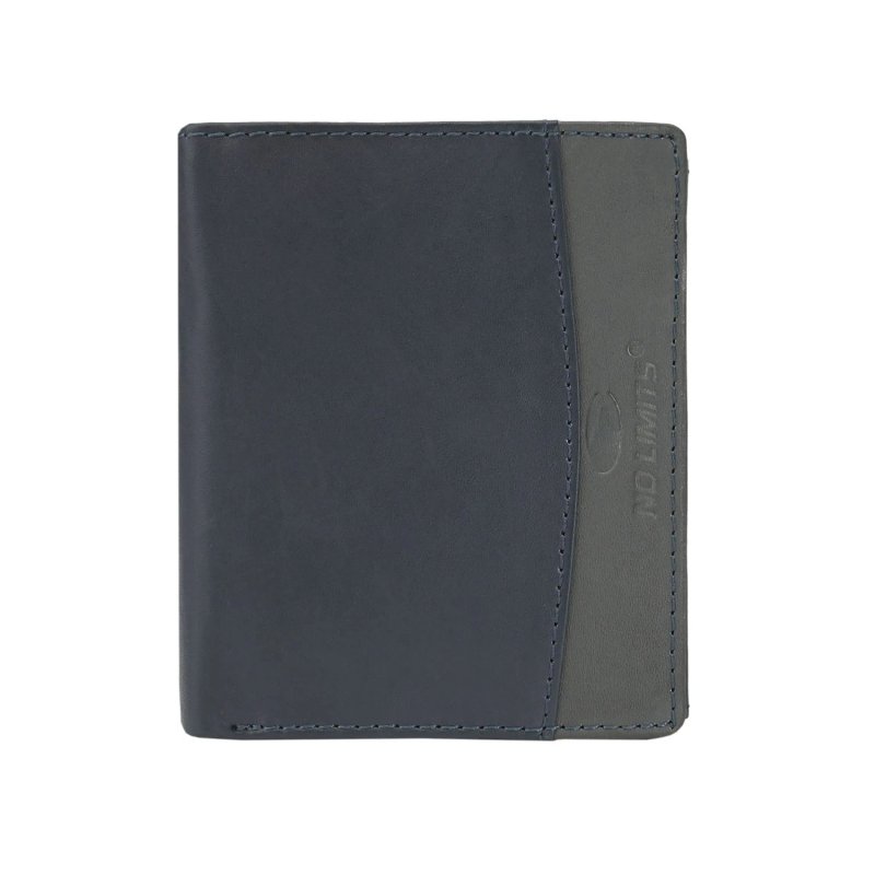No Limits Men's Vertical Genuine Leather Wallet, Elegant Bifold, Slim Two-Tone Design, With Coin Pocket, With Box — view 7