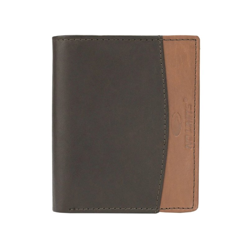 No Limits Cartera de Hombre Vertical En Piel Auténtica, Bifold Elegante, Diseño Fino Bicolor, Con Monedero, con C… — vista 25