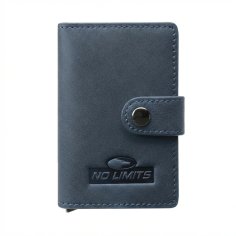 No Limits Herren-Kreditkartenetui aus Echtleder, Automatisch mit Pop-up-Mechanismus, RFID, mit Box